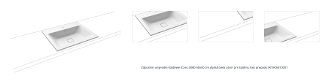 Zápustné umývadlo Kaldewei Cono 3080 60x50 cm alpská biela otvor pre batériu, bez prepadu 901606013001 1