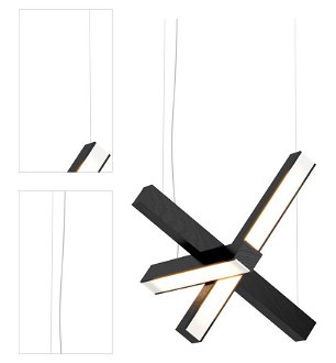 Závesné svetlo LED40 tvar kríž, viac variantov - TUNTO Model: dub, černě mořený 4