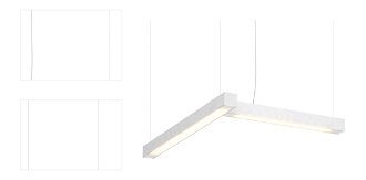 Závesné svetlo LED40 tvar L, viac variantov - TUNTO Model: dub, bíle mořený 4