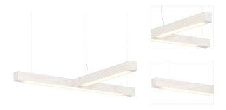 Závesné svetlo LED40 tvar T, viac variantov - TUNTO Model: dub, bíle mořený 3