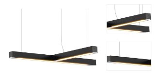 Závesné svetlo LED40 tvar T, viac variantov - TUNTO Model: dub, černě mořený 3