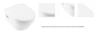 Závesné WC Villeroy & Boch Architectúra 37x53 cm DirectFlush 5684R0T2 1