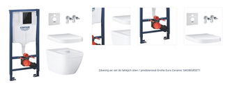 Závesný wc set do ľahkých stien / predstenová Grohe Euro Ceramic SIKOBGRSET1 1