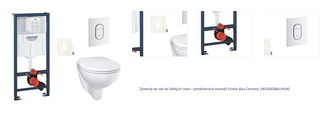 Závesný wc set do ľahkých stien / predstenová montáž Grohe Bau Ceramic SIKOGRSBAUASH0 1