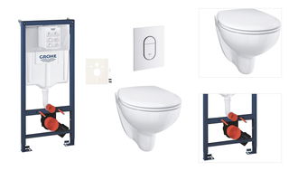 Závesný wc set do ľahkých stien / predstenová montáž Grohe Bau Ceramic SIKOGRSBAUASH0 3