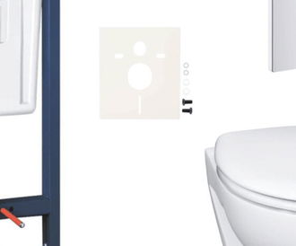 Závesný wc set do ľahkých stien / predstenová montáž Grohe Bau Ceramic SIKOGRSBAUASH0 5