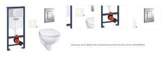 Závesný wc set do ľahkých stien / predstenová montáž Grohe Bau Ceramic SIKOGRSBAUE 1