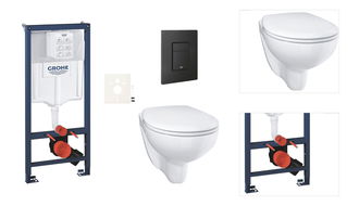 Závesný wc set do ľahkých stien / predstenová montáž Grohe Bau Ceramic SIKOGRSBAUEKF0 3