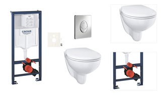 Závesný wc set do ľahkých stien / predstenová montáž Grohe Bau Ceramic SIKOGRSBAUSA 3