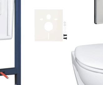 Závesný wc set do ľahkých stien / predstenová montáž Grohe Bau Ceramic SIKOGRSBAUSA 5