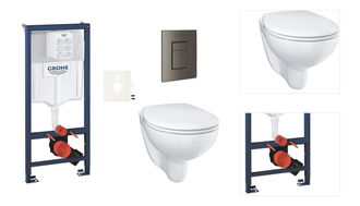 Závesný wc set do ľahkých stien / predstenová montáž Grohe Bau Ceramic SIKOGRSBAUSCAL0 3