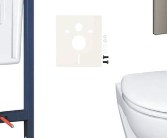 Závesný wc set do ľahkých stien / predstenová montáž Grohe Bau Ceramic SIKOGRSBAUSCAL0 5