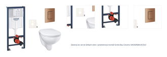 Závesný wc set do ľahkých stien / predstenová montáž Grohe Bau Ceramic SIKOGRSBAUSCDL0 1