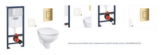 Závesný wc set do ľahkých stien / predstenová montáž Grohe Bau Ceramic SIKOGRSBAUSCGL0 1