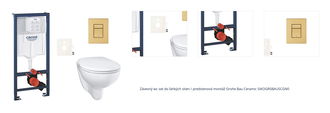 Závesný wc set do ľahkých stien / predstenová montáž Grohe Bau Ceramic SIKOGRSBAUSCGN0 1