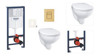 Závesný wc set do ľahkých stien / predstenová montáž Grohe Bau Ceramic SIKOGRSBAUSCGN0 3