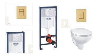 Závesný wc set do ľahkých stien / predstenová montáž Grohe Bau Ceramic SIKOGRSBAUSCGN0 4