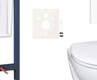 Závesný wc set do ľahkých stien / predstenová montáž Grohe Bau Ceramic SIKOGRSBAUSCSH0 5