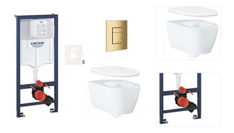 Závesný wc set do ľahkých stien / predstenová montáž Grohe Essence SIKOGRSESSCGL0 3