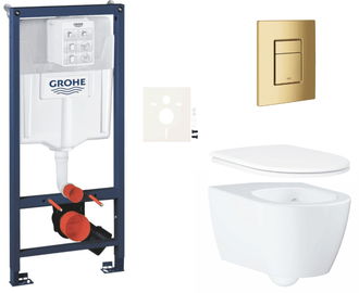 Závesný wc set do ľahkých stien / predstenová montáž Grohe Essence SIKOGRSESSCGL0