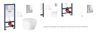 Závesný wc set do ľahkých stien / predstenová montáž Grohe Euro Ceramic SIKOGRSEUSA 1