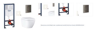 Závesný wc set do ľahkých stien / predstenová montáž Grohe Euro Ceramic SIKOGRSEUSCAL0 1