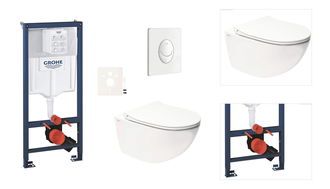 Závesný wc set do ľahkých stien / predstenová montáž Swiss Aqua Technologies Infinitio SIKOGRSIN11SASH0 3