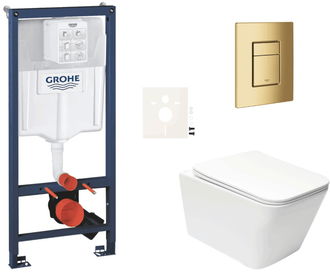 Závesný wc set do ľahkých stien / predstenová montáž Swiss Aqua Technologies Infinitio SIKOGRSIN12SCGL0