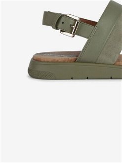 Zelené dámske kožené sandále Geox 8