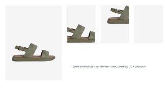Zelené dámske kožené sandále Geox 1