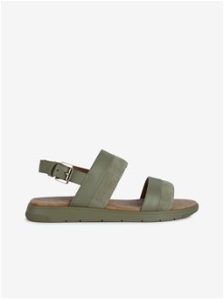 Zelené dámske kožené sandále Geox 2