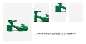 Zelené dámske sandále Love Moschino 1