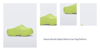 Zelené dámske šľapky Melissa Free Clog Platform 1