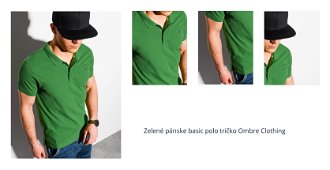 Zelená pánska polokošeľa Ombre Clothing  S1374 basic basic 1