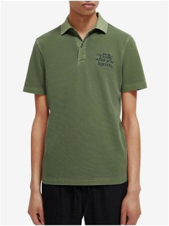 Zelené pánske polo tričko Scotch & Soda Garment Dye