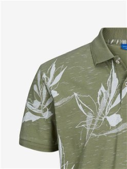 Zelené pánske vzorované polo tričko Jack & Jones Rayon 6