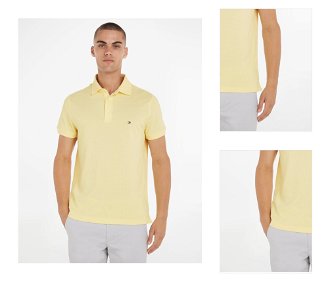 Žlté pánske polo tričko Tommy Hilfiger 3