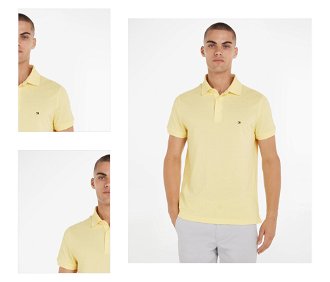 Žlté pánske polo tričko Tommy Hilfiger 4