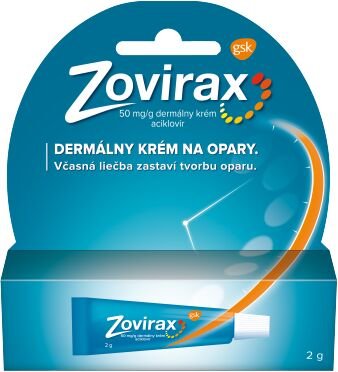 Zovirax dermálny krém na liečbu oparov 2 g