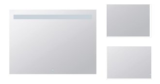 Zrkadlo Bemeta s osvětlením a dotykovým senzoremvo farebnom provedení hliník/sklo 101201117 3