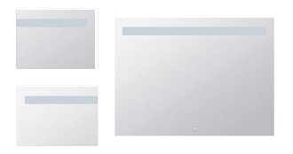 Zrkadlo Bemeta s osvětlením a dotykovým senzoremvo farebnom provedení hliník/sklo 101201117 4