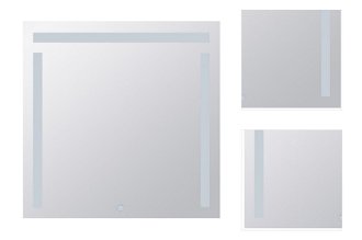 Zrkadlo Bemeta s osvětlením a dotykovým senzoremvo farebnom provedení hliník/sklo 101401127 3