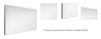 Zrkadlo bez vypínača Nimco 60x90 cm zrkadlo ZP 8019 1