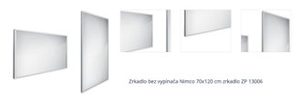 Zrkadlo bez vypínača Nimco 70x120 cm zrkadlo ZP 13006 1