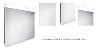 Zrkadlo bez vypínača Nimco 80x70 cm zrkadlo ZP 23003 1