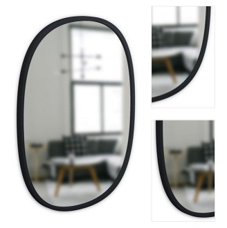 Zrkadlo HUB oválne 45x60 cm čierne 3
