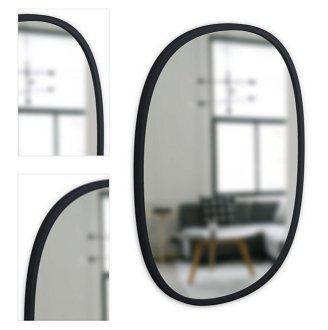 Zrkadlo HUB oválne 45x60 cm čierne 4