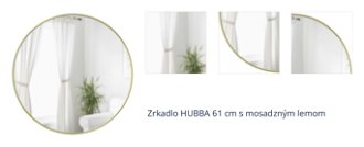 Zrkadlo HUBBA 61 cm s mosadzným lemom 1