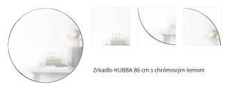 Zrkadlo HUBBA 86 cm s chrómovým lemom 1