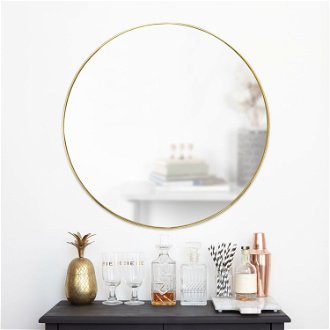 Zrkadlo HUBBA 86.5 cm s mosadzným lemom